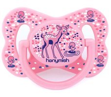 Hanymish 107 Joy 6-18 Ay Ortodontik Damaklı Silikon Emzik Pembe