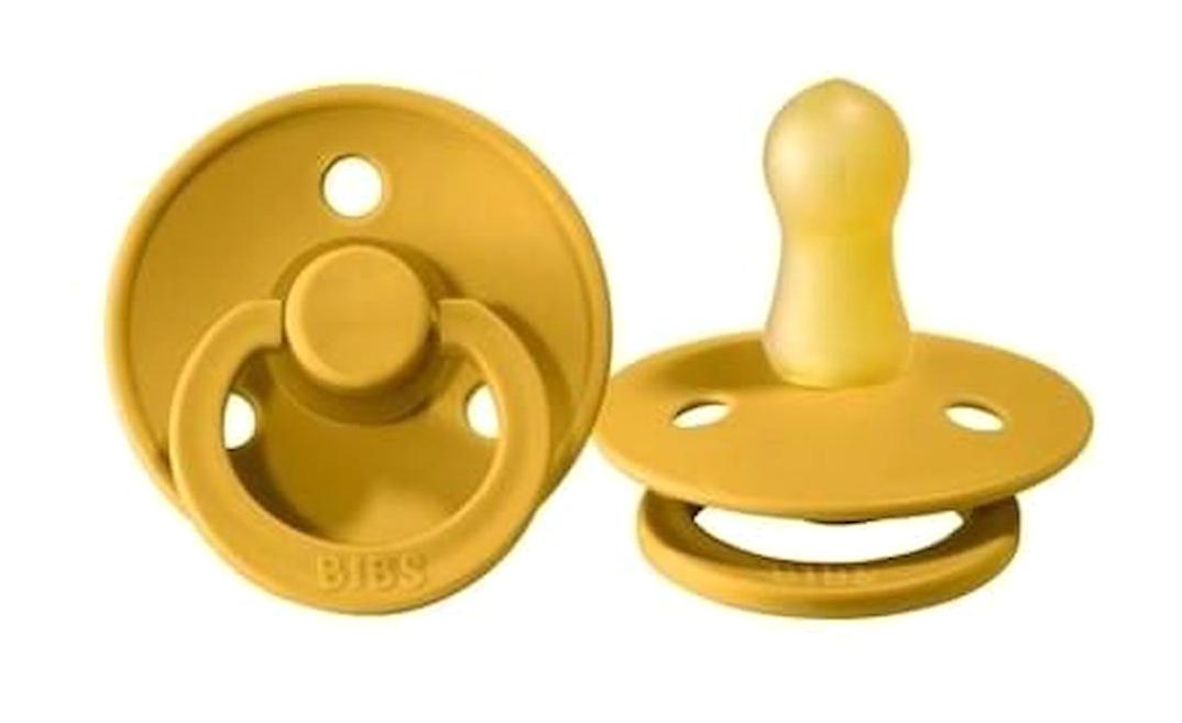 Bibs Colour 0-6 Ay Ortodontik Yenidoğan Kiraz Uçlu Kauçuk Emzik Hardal