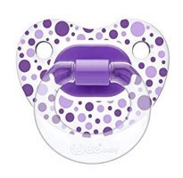 Wee Baby 0-6 Ay Delikli Ortodontik Yenidoğan Kiraz Uçlu Damaklı Silikon Emzik Mor