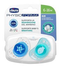 Chicco Physio Air 6-12 Ay Ortodontik Kiraz Uçlu Damaklı Silikon Emzik Çok Renkli