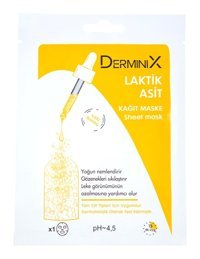 Derminix Laktik Asit Nemlendiricili Kağıt Yüz Maskesi