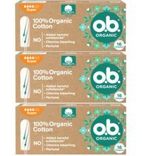 O.B. Organic Süper Tampon 3x16'lı