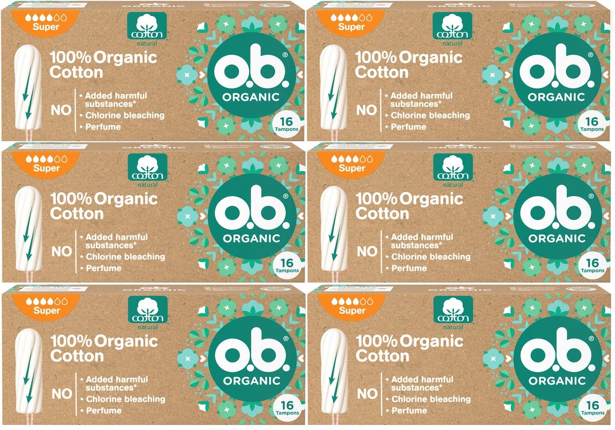 O.B. Organic Süper Tampon 6x16'lı