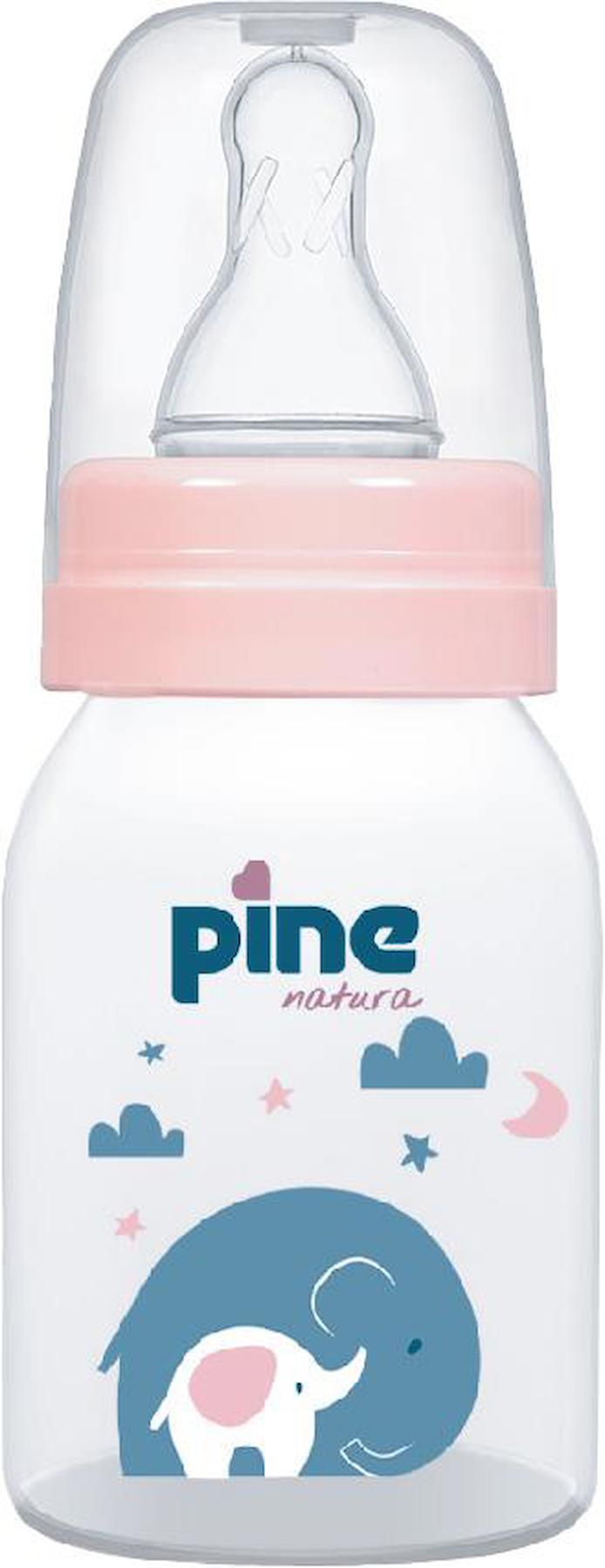 Pine Silikon Desenli Pembe Biberon