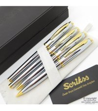 Scrikss 39 4'lü Takım Gold Krom Dolma Kalem