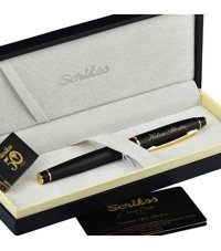Scrikss Mat Siyah Altın Dolma Kalem