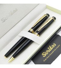 Scrikss 38 2'li Siyah Altın Özutulu Seti Dolma Kalem