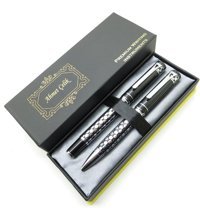 Wings Twin Deluxe Dt359 Parlak Krom Puantiyeli Dolma Kalem