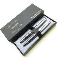 Wings Twin Deluxe Dt355 Parlak Krom Puantiyeli Dolma Kalem