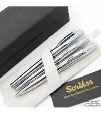 Scrikss 39 3'lü Set Parlak Krom Dolma Kalem