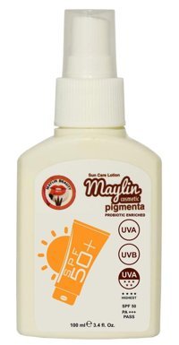 Maylin 50 Faktör Hassas Ciltler İçin Leke Karşıtı Nemlendirici Yağsız Suya Dayanıklı Yüz ve Vücut Güneş Kremi 100 ml