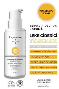 La Joliesse 30 Faktör Tüm Ciltler İçin Leke Karşıtı Nemlendirici Yağsız Suya Dayanıklı Yüz Güneş Kremi 100 ml
