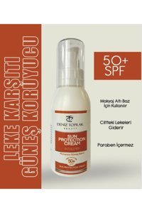 Deniz Toprak 50 Faktör Tüm Ciltler İçin Leke Karşıtı Nemlendirici Yağsız Suya Dayanıklı Yüz ve Vücut Güneş Kremi 50 ml