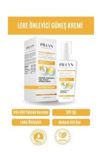 Pielyn 50 Faktör Tüm Ciltler İçin Leke Karşıtı Nemlendirici Suya Dayanıklı Yüz Güneş Kremi 125 ml