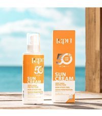 Lapri 50 Faktör Tüm Ciltler İçin Leke Karşıtı Nemlendirici Yağsız Suya Dayanıklı Yüz ve Vücut Güneş Kremi 150 ml