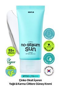 Editb 50 Faktör Tüm Ciltler İçin Nemlendirici Suya Dayanıklı Yüz Güneş Kremi 50 ml
