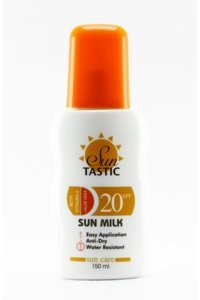 Suntastic Sun Mılk 20 Faktör Tüm Ciltler İçin Leke Karşıtı Nemlendirici Yağsız Suya Dayanıklı Yüz ve Vücut Güneş Losyonu 150 ml