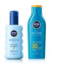 Nivea Sun 30 Faktör Tüm Ciltler İçin Leke Karşıtı Nemlendirici Yağsız Suya Dayanıklı Yüz ve Vücut Güneş Kremi 200 ml