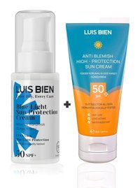 Luis Bien 50 Faktör Tüm Ciltler İçin Leke Karşıtı Nemlendirici Yağsız Suya Dayanıklı Yüz ve Vücut Güneş Kremi 50 ml