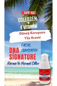 Dna Signature 50 Faktör Tüm Ciltler İçin Leke Karşıtı Nemlendirici Yağsız Suya Dayanıklı Yüz Güneş Kremi 50 ml