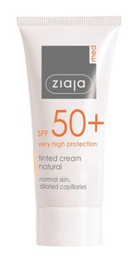 Ziaja Med Renkli 50 Faktör Hassas Ciltler İçin Leke Karşıtı Nemlendirici Yağsız Suya Dayanıklı Yüz Güneş Kremi 50 ml