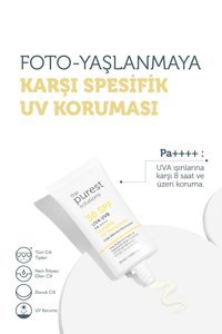 The Purest Solutions Sun 50 Faktör Tüm Ciltler İçin Leke Karşıtı Nemlendirici Yağsız Suya Dayanıklı Yüz ve Vücut Güneş Kremi 50 ml