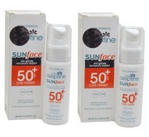 Cire Aseptine Sun Face 50 Faktör Tüm Ciltler İçin Leke Karşıtı Nemlendirici Yağsız Suya Dayanıklı Yüz Güneş Losyonu 2x60 ml
