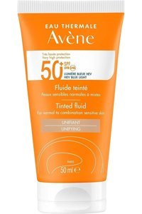 Avène Fluide Renkli 50 Faktör Normal Ciltler İçin Nemlendirici Kapatıcılı Suya Dayanıklı Yüz Güneş Kremi 50 ml