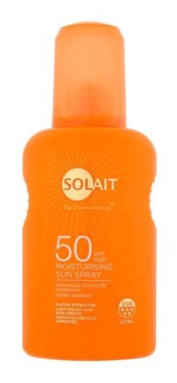 Solait 50 Faktör Tüm Ciltler İçin Nemlendirici Suya Dayanıklı Yüz ve Vücut Güneş Kremi 200 ml
