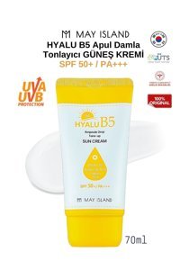 May Island Beauty 50 Faktör Tüm Ciltler İçin Leke Karşıtı Nemlendirici Yağsız Suya Dayanıklı Yüz ve Vücut Güneş Kremi 50 ml
