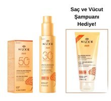 Nuxe 50 Faktör Tüm Ciltler İçin Nemlendirici Suya Dayanıklı Yüz ve Vücut Güneş Kremi 50 ml