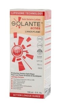 Solante Acnes Tinted 50 Faktör Tüm Ciltler İçin Nemlendirici Suya Dayanıklı Yüz Güneş Losyonu 50 ml