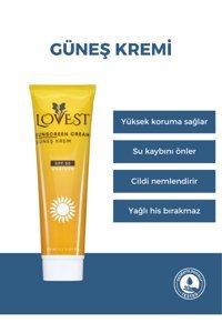 Lovest 50 Faktör Tüm Ciltler İçin Nemlendirici Suya Dayanıklı Yüz Güneş Kremi 150 ml