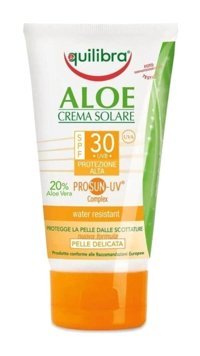 Equilibra Aloe Vera 30 Faktör Tüm Ciltler İçin Leke Karşıtı Nemlendirici Yağsız Suya Dayanıklı Yüz ve Vücut Güneş Kremi 150 ml