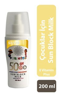 Silversun 50 Faktör Tüm Ciltler İçin Nemlendirici Suya Dayanıklı Yüz ve Vücut Güneş Kremi 200 ml