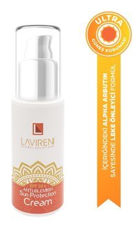 Laviren Anti Blemish 50 Faktör Tüm Ciltler İçin Leke Karşıtı Nemlendirici Suya Dayanıklı Yüz Güneş Kremi 50 ml