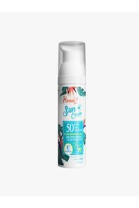 Homm Bitkisel Sun Cream 50 Faktör Tüm Ciltler İçin Leke Karşıtı Nemlendirici Yağsız Suya Dayanıklı Yüz Güneş Kremi 50 ml