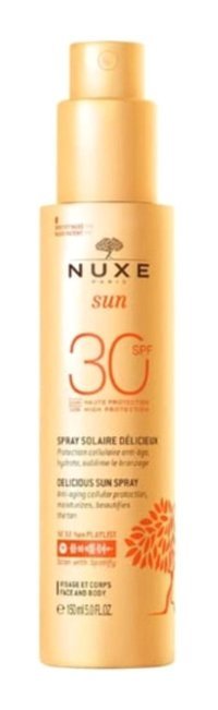 Nuxe 30 Faktör Tüm Ciltler İçin Leke Karşıtı Nemlendirici Yağsız Suya Dayanıklı Yüz ve Vücut Güneş Kremi 50 ml