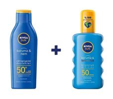 Nivea Sun 50 Faktör Tüm Ciltler İçin Nemlendirici Suya Dayanıklı Yüz ve Vücut Güneş Losyonu 200 ml