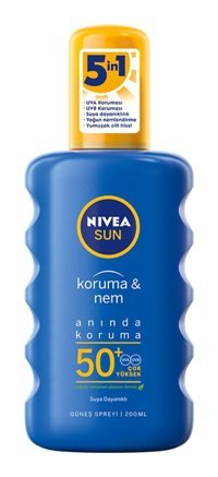 Nivea Sun 50 Faktör Tüm Ciltler İçin Nemlendirici Suya Dayanıklı Yüz Güneş Losyonu 50 ml