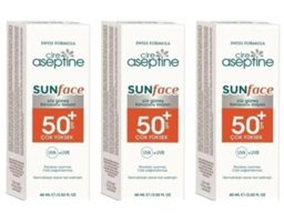 Cire Aseptine Sun Face 50 Faktör Tüm Ciltler İçin Leke Karşıtı Nemlendirici Yağsız Suya Dayanıklı Yüz Güneş Losyonu 60 ml