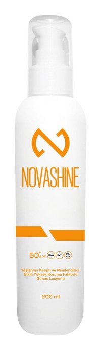 Novashine Sun Cream 50 Faktör Tüm Ciltler İçin Leke Karşıtı Nemlendirici Yaşlanma Karşıtı Yağsız Suya Dayanıklı Yüz Ve Vücut Güneş Losyonu 200 ml