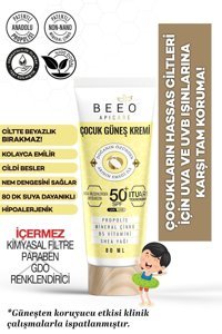 Bee'O 50 Faktör Tüm Ciltler İçin Nemlendirici Suya Dayanıklı Yüz Güneş Kremi 50 ml