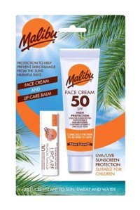 Malibu 30 Faktör Tüm Ciltler İçin Nemlendirici Suya Dayanıklı Yüz ve Vücut Güneş Losyonu 50 ml