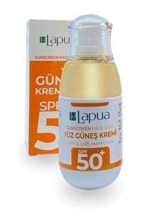La Pua 50 Faktör Tüm Ciltler İçin Leke Karşıtı Nemlendirici Yağsız Suya Dayanıklı Yüz Güneş Kremi 50 ml