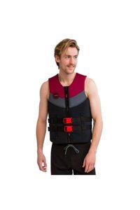 Jobe Neopren 50 Newton Fermuarlı Sertifikalı Profesyonel Yetişkin Bordo XXXL Can Yeleği