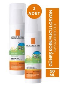 La Roche Posay Anthelios 50 Faktör Tüm Ciltler İçin Nemlendirici Suya Dayanıklı Yüz Güneş Kremi 2x50 ml
