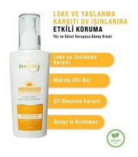 Chicure Anti Aging 50 Faktör Tüm Ciltler İçin Leke Karşıtı Nemlendirici Yaşlanma Karşıtı Yağsız Suya Dayanıklı Yüz ve Vücut Güneş Kremi 125 ml