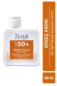 MorphBeauty 49 Faktör Tüm Ciltler İçin Leke Karşıtı Nemlendirici Yağsız Suya Dayanıklı Yüz Güneş Kremi 100 ml
