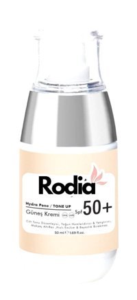 Rodia Renkli 50 Faktör Tüm Ciltler İçin Nemlendirici Kapatıcılı Suya Dayanıklı Yüz Güneş Kremi 50 ml